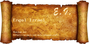 Engel Izrael névjegykártya